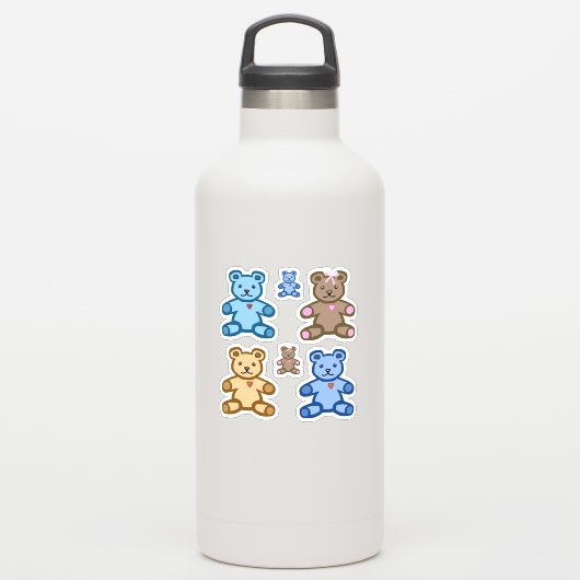 Teddybären Aufkleber (Wassserflasche)