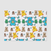 Teddybären aus dekorativem Papiertaschentuch Seidenpapier (Vorderseite)