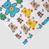 Teddybären aus dekorativem Papiertaschentuch Seidenpapier (Ausschnitt)