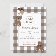 Teddybären Baby Junge Braun Baby Shower