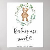 Teddybären-Babys sind schweißes Poster