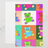 Teddybären Briefpapier (Vorne/Hinten)