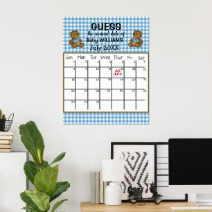 Teddybären erraten Termin-Kalender  Poster