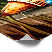 Teddybären Geburtstagsfeier mit Kuchen Poster (Ecke)