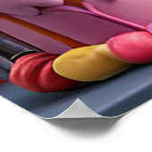 Teddybären Geburtstagsfeier mit Kuchen Poster (Ecke)