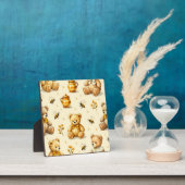 Teddybären Honigbienen Kinderzimmer Muster Fotoplatte (InSitu)