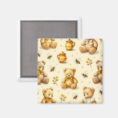 Teddybären-Honigbienen-Kinderzimmer-Muster Magnet (Vorderseite/Rückseite)