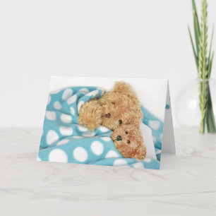 Teddybären im Bett erhalten gut bald Karte