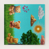 Teddybären im Park Puzzle (Horizontal)