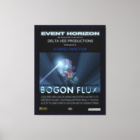 Teddybären im Weltraum Leinwanddruck (Vorderseite)