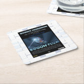 Teddybären im Weltraum Rechteckiger Pappuntersetzer (angewinkelt)