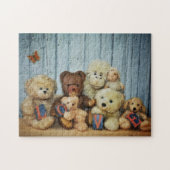 Teddybären mit Freunde Puzzle (Horizontal)