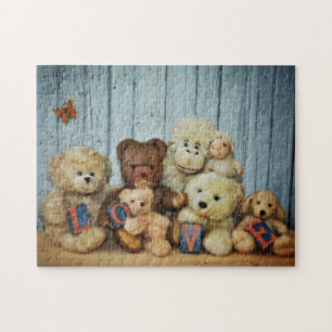 Teddybären mit Freunde Puzzle