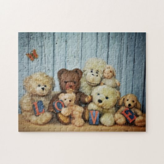 Teddybären mit Freunde Puzzle (Horizontal)