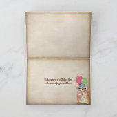 Teddybären mit Kamin Geburtstag Karte (Innenseite)