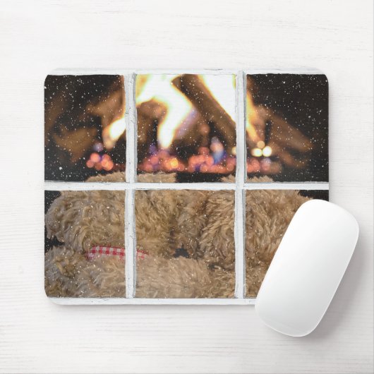 Teddybären mit Kamin Mousepad (Mit Mouse)