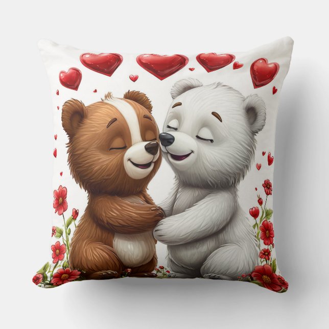 Teddybären mit Liebe Kissen (Vorderseite)
