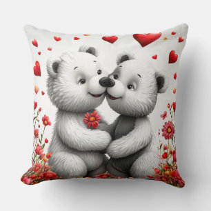 Teddybären mit Liebe Kissen