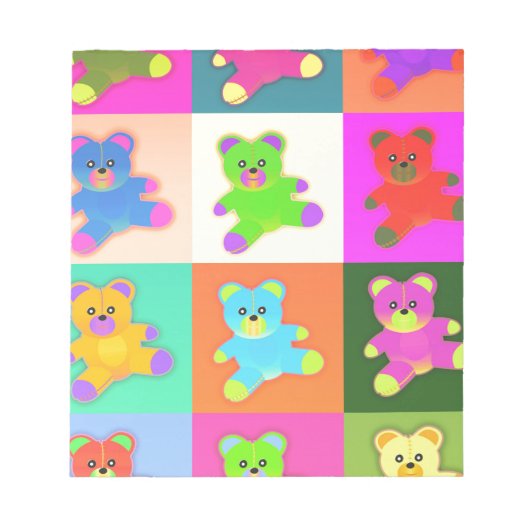 Teddybären Notizblock (Vorderseite)