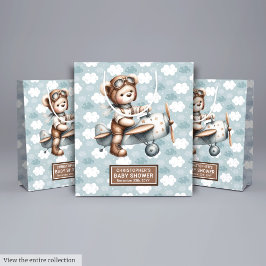 Teddybären-Pilot Baby Showbeutel Leckerei Beutel Mittlere Geschenktüte