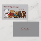 Teddybären, Plüschtiere Visitenkarte (Vorne/Hinten)