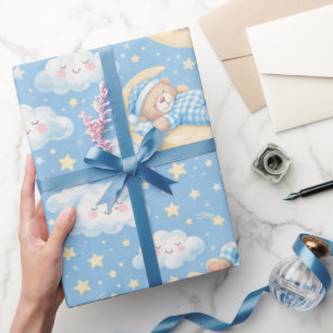 Teddybären schlafen auf dem Mond Geschenkpapier