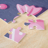 Teddybären und Bonbonmuster Puzzle (Seite)