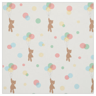 Teddybären und Luftballons Stoff
