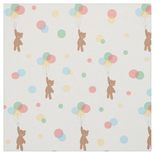 Teddybären und Luftballons Stoff (Muster)