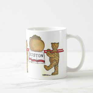 Teddybären und Topf mit Boston Baked Beans Kaffeetasse