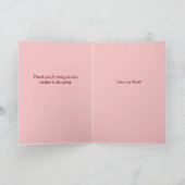 Teddybären-Urlaubskarte Pink & Niedlich Mother Feiertagskarte (Innenseite)