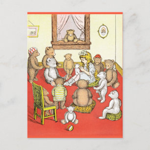 Teddybären versammeln sich postkarte