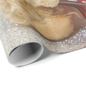 Teddybären-Weihnachtsmannmütze, Urlaub Geschenkpapier (Rolleneckpunkt)