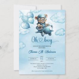 Teddybärenavigator mit Ballons Einladung