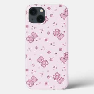 Teddybärhintergrund Rosa Case-Mate iPhone Hülle