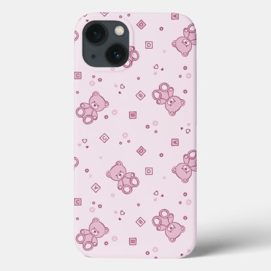 Teddybärhintergrund Rosa Case-Mate iPhone Hülle (Rückseite)