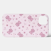 Teddybärhintergrund Rosa Case-Mate iPhone Hülle (Rückseite (Horizontal))