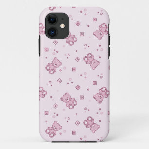 Teddybärhintergrund Rosa Case-Mate iPhone Hülle