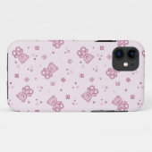 Teddybärhintergrund Rosa Case-Mate iPhone Hülle (Rückseite (Horizontal))