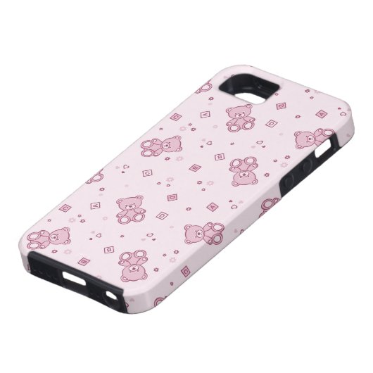 Teddybärhintergrund Rosa Case-Mate iPhone Hülle (unten)