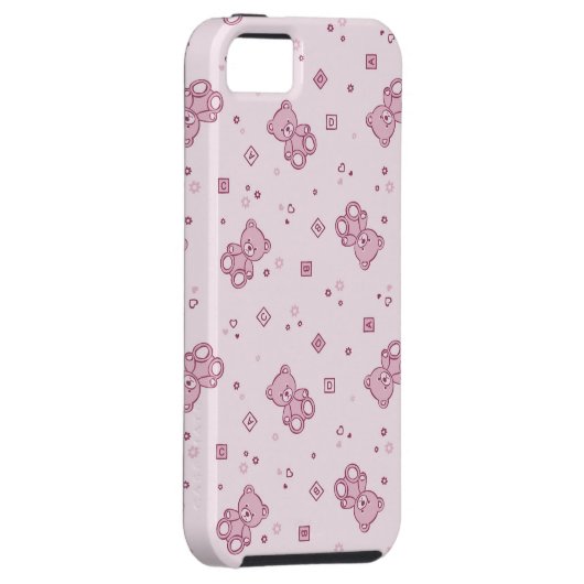 Teddybärhintergrund Rosa Case-Mate iPhone Hülle (Rückseite/rechts)