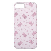 Teddybärhintergrund Rosa Case-Mate iPhone Hülle (Rückseite)
