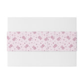 Teddybärhintergrund Rosa Einladungsbanderole (Rückseitenbeispiel)