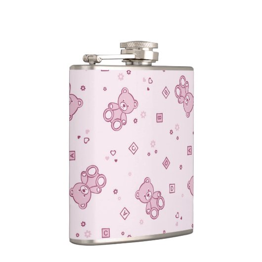 Teddybärhintergrund Rosa Flachmann (Rechts)