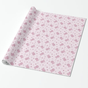 Teddybärhintergrund Rosa Geschenkpapier