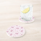 Teddybärhintergrund Rosa Getränkeuntersetzer (Seite)