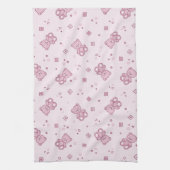 Teddybärhintergrund Rosa Handtuch (Vertikal)