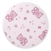 Teddybärhintergrund Rosa Keramikknauf (Vorderseite)