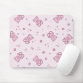 Teddybärhintergrund Rosa Mousepad (Mit Mouse)