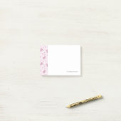 Teddybärhintergrund Rosa Post-it Klebezettel (Auf Schreibtisch)